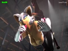 Big dog dick fucking female dog's ass from behind in animal porno